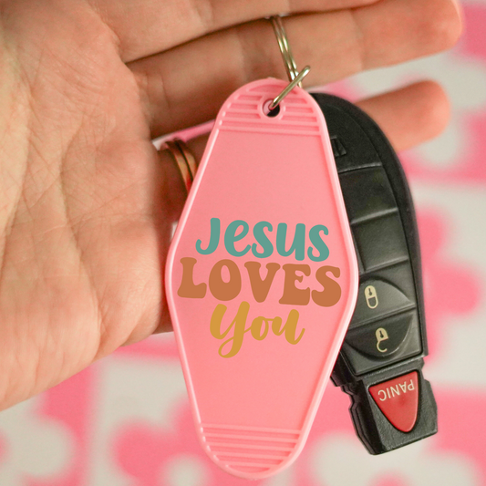 Jesus Loves You  - Motel Keychain